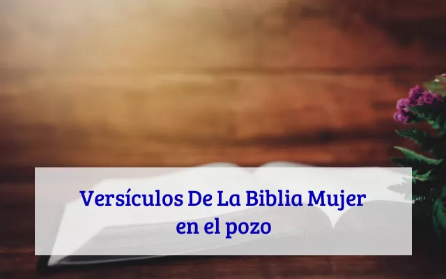 Versículos De La Biblia Mujer en el pozo