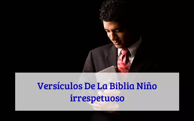 Versículos De La Biblia Niño irrespetuoso