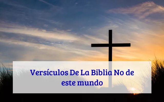 Versículos De La Biblia No de este mundo