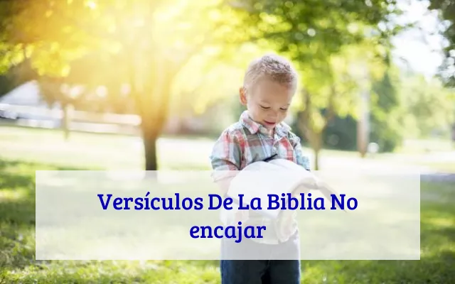 Versículos De La Biblia No encajar