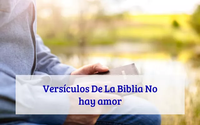 Versículos De La Biblia No hay amor