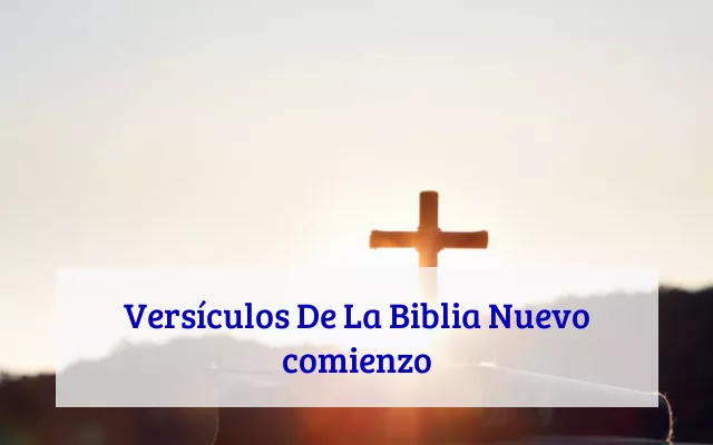 Versículos De La Biblia Nuevo comienzo