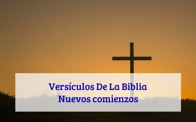 Versículos De La Biblia Nuevos comienzos