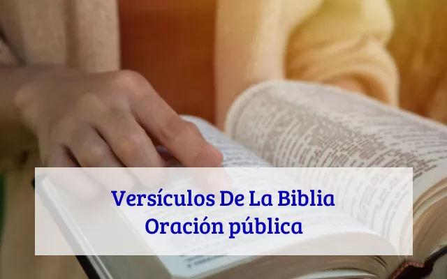 Versículos De La Biblia Oración pública