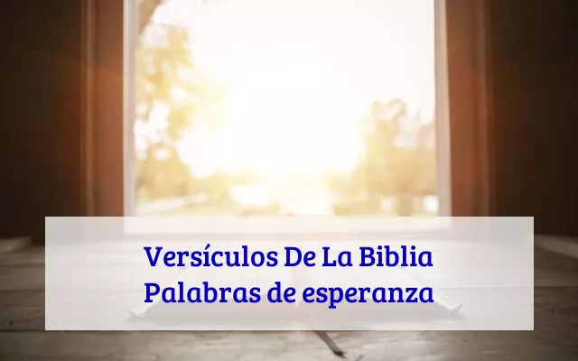 Versículos De La Biblia Palabras de esperanza