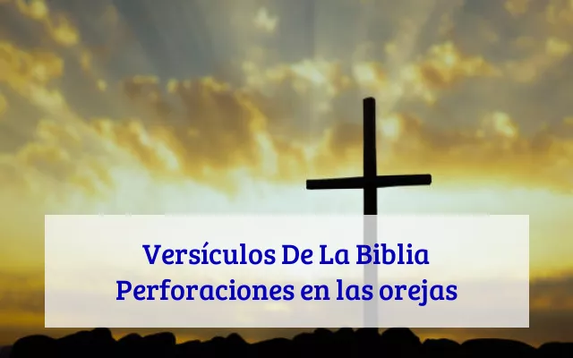 Versículos De La Biblia Perforaciones en las orejas