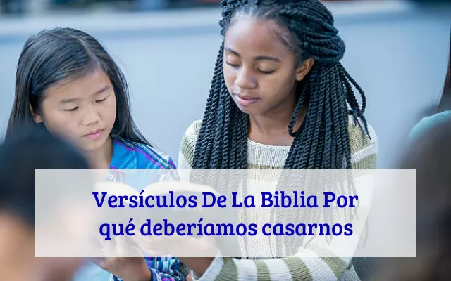 Versículos De La Biblia Por qué deberíamos casarnos