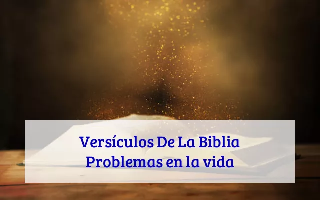 Versículos De La Biblia Problemas en la vida