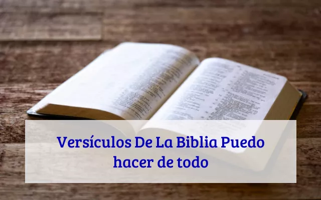 Versículos De La Biblia Puedo hacer de todo