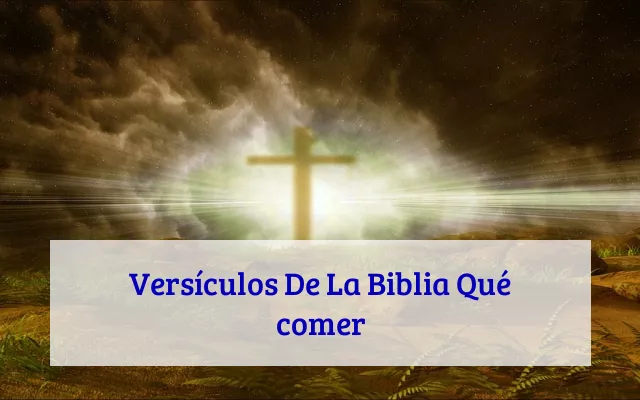 Versículos De La Biblia Qué comer