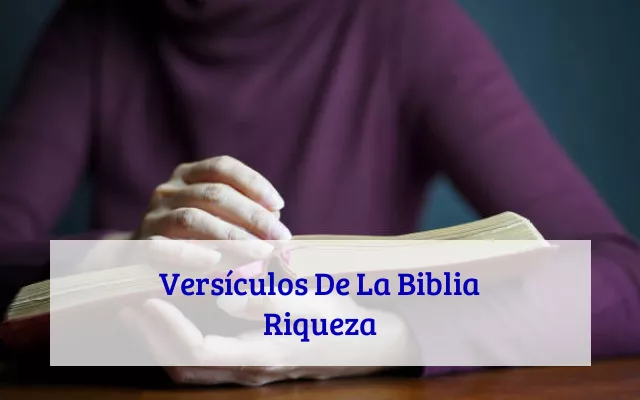 Versículos De La Biblia Riqueza