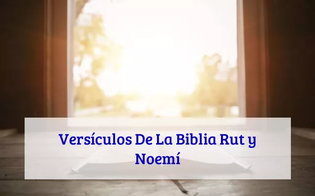 Versículos De La Biblia Rut y Noemí