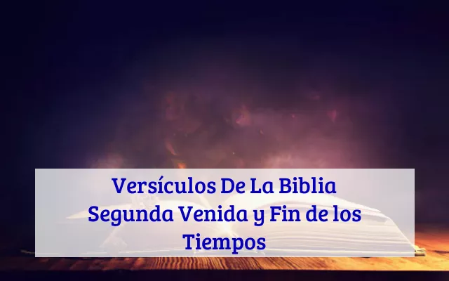 Versículos De La Biblia Segunda Venida y Fin de los Tiempos
