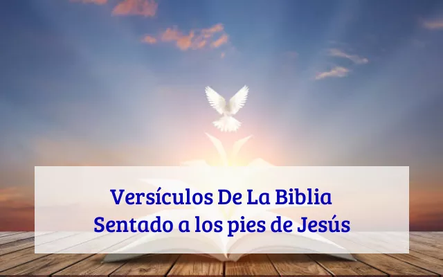 Versículos De La Biblia Sentado a los pies de Jesús