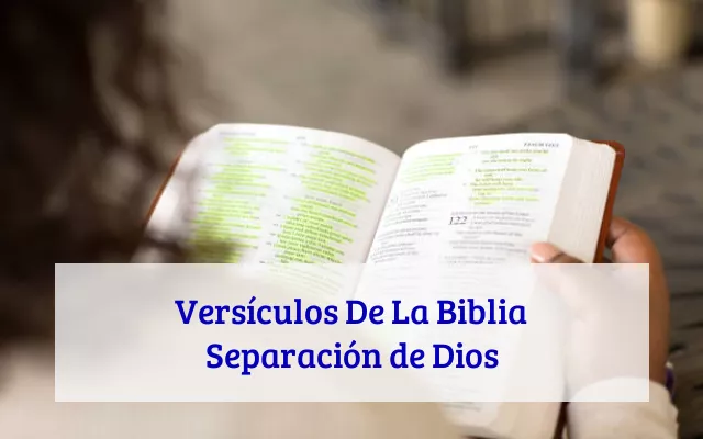 Versículos De La Biblia Separación de Dios