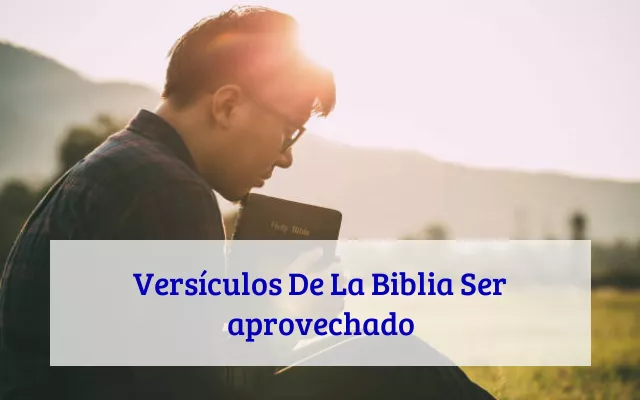 Versículos De La Biblia Ser aprovechado