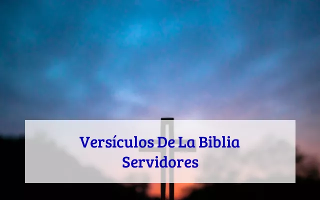 Versículos De La Biblia Servidores