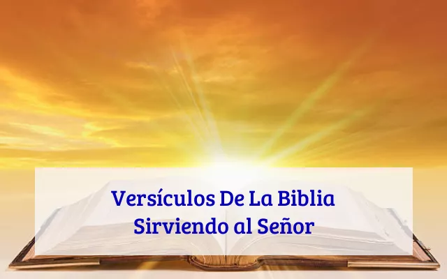 Versículos De La Biblia Sirviendo al Señor