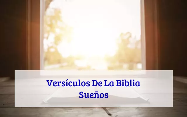 Versículos De La Biblia Sueños