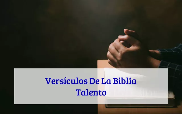 Versículos De La Biblia Talento