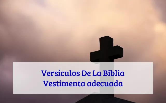 Versículos De La Biblia Vestimenta adecuada