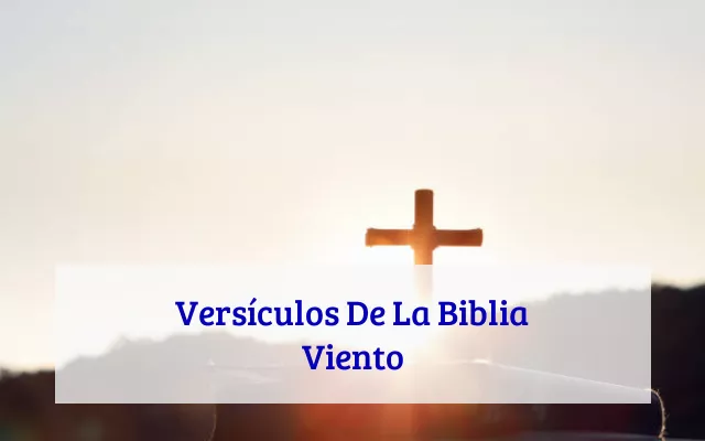 Versículos De La Biblia Viento